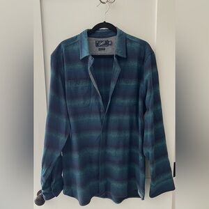 Grayers Green and Blue Casual Button Down Shirt